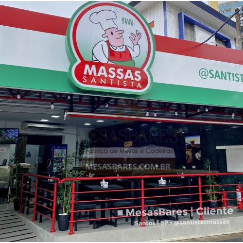 MesasBares | Cliente -Massas Santista Restaurante - Embaré, Santos - SP
